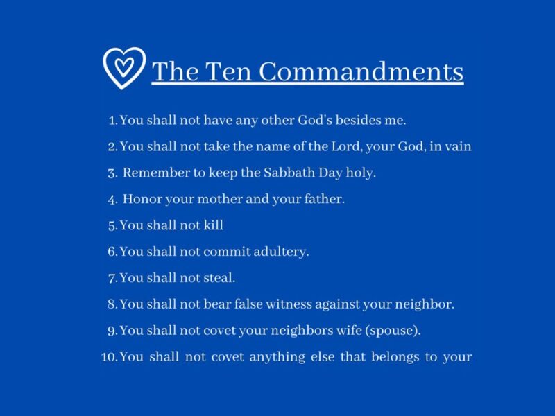 los 10 mandamientos de la iglesia católica