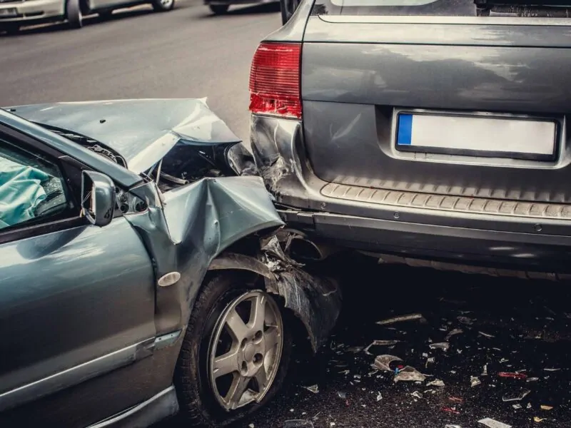 dmitris is in a car accident