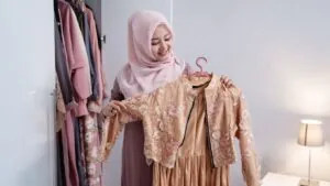 gamis satin polos modern